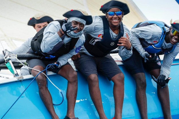 Celebrating youth sailing on Axxess Marine Youth 2 Keel Race Day at Antigua Sailing Week