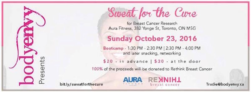 Body Envy Presents: Sweat For The Cure FUNdraising for Rethink Breast Cancer