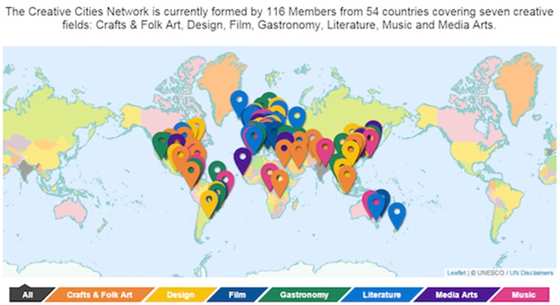 64 cities join the UNESCO Creative Cities Network