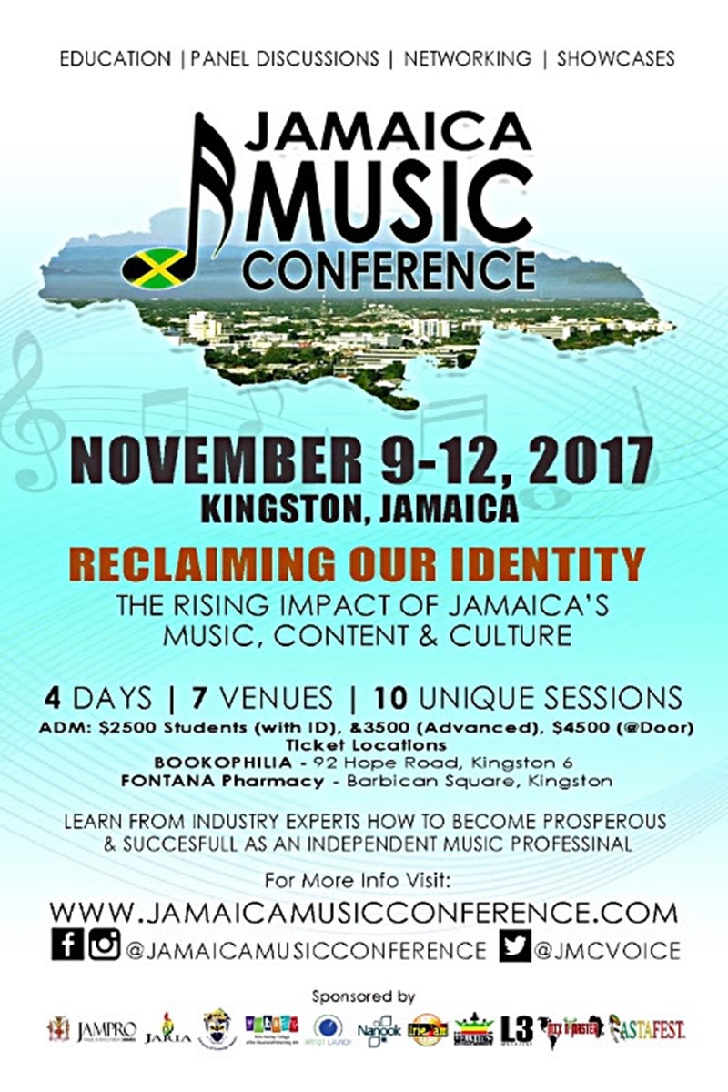 Jamaica Music Conference in Kingston, JA: November 9th - 12th, 2017