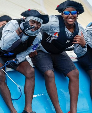 Celebrating youth sailing on Axxess Marine Youth 2 Keel Race Day at Antigua Sailing Week