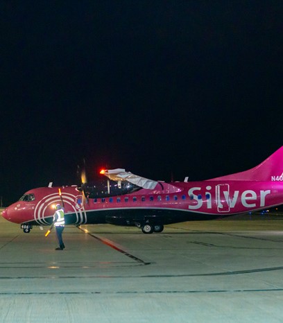 Silver Airways, America’s leading independent regional airline at V.C Bird International Airport in Antigua