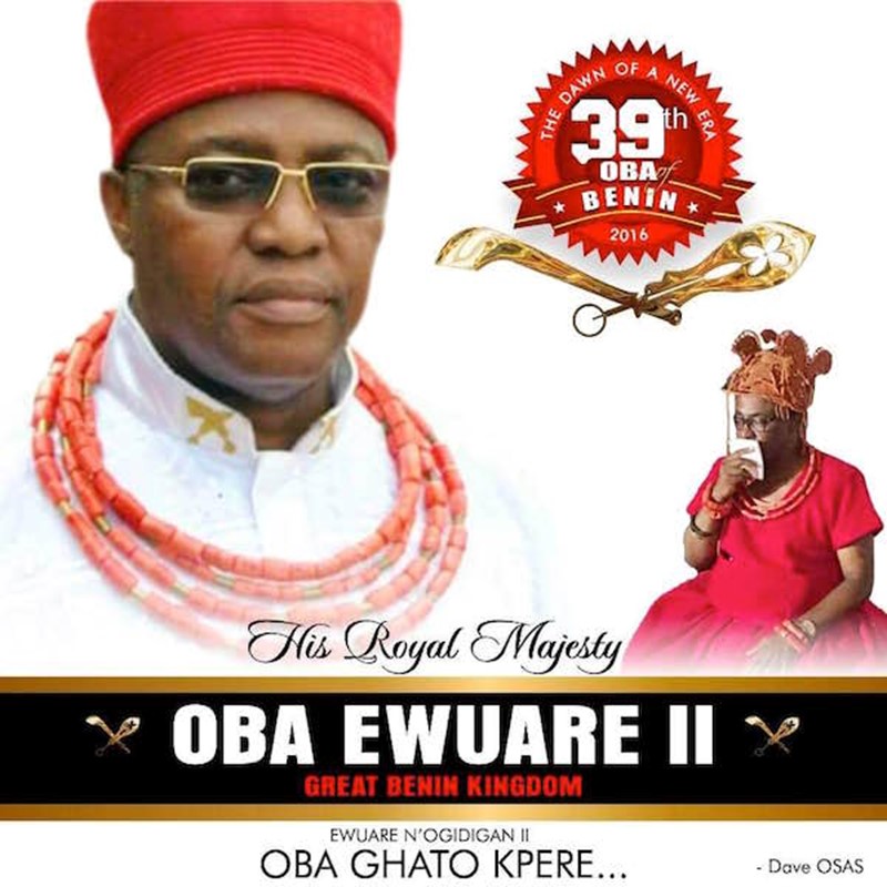 Crown Prince Ehenede Becomes Oba Ewuare II of Benin