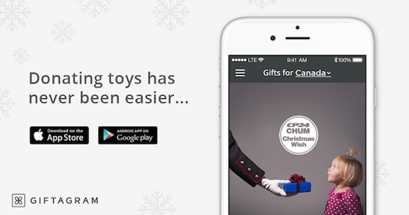 Giftagram partners with CP24 CHUM Christmas Wish for Canada‚Äôs First-Ever Mobile App Toy Drive