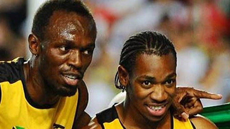   Usain Bolt and Yohan Blake  