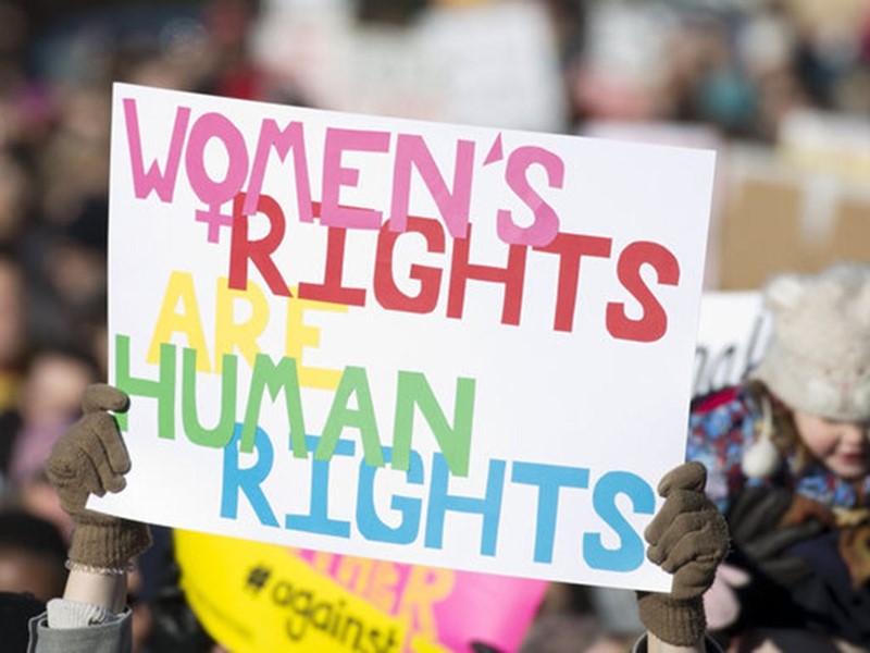Poster displaying women's rights