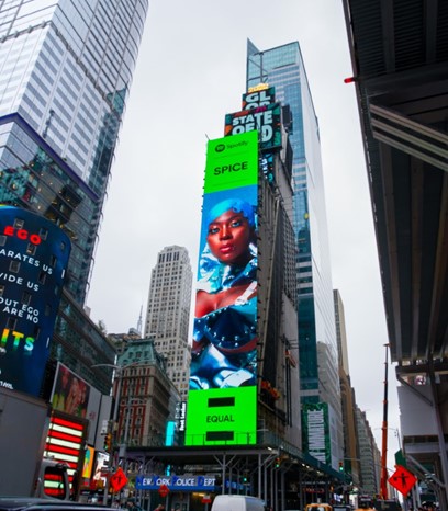 Spice Billboard Feature in Times Square