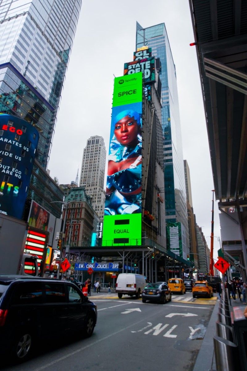 Spice Billboard Feature in Times Square