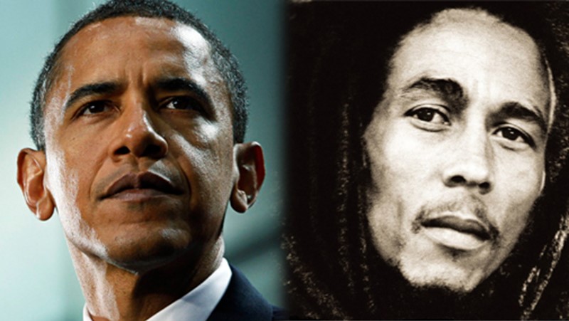 President Obama and Bob Marley