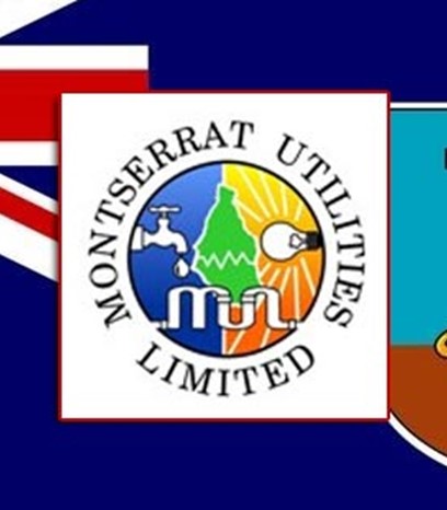 Montserrat Utilities Logo and Montserrat Flag