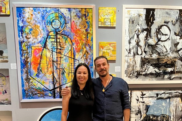 Yana and Yandi Monardo at Yandi Monardo Art Gallery in Los Cabos