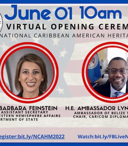 June 1st Official Launch of National Caribbean American Heritage Month to feature US Deputy Assistant Secretary of State for the Western Hemisphere, Barbara Feinstein