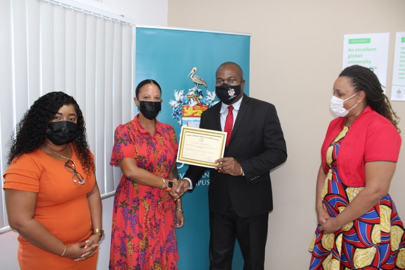 The UWI Five Islands received its certificate of registration from ABNAB.