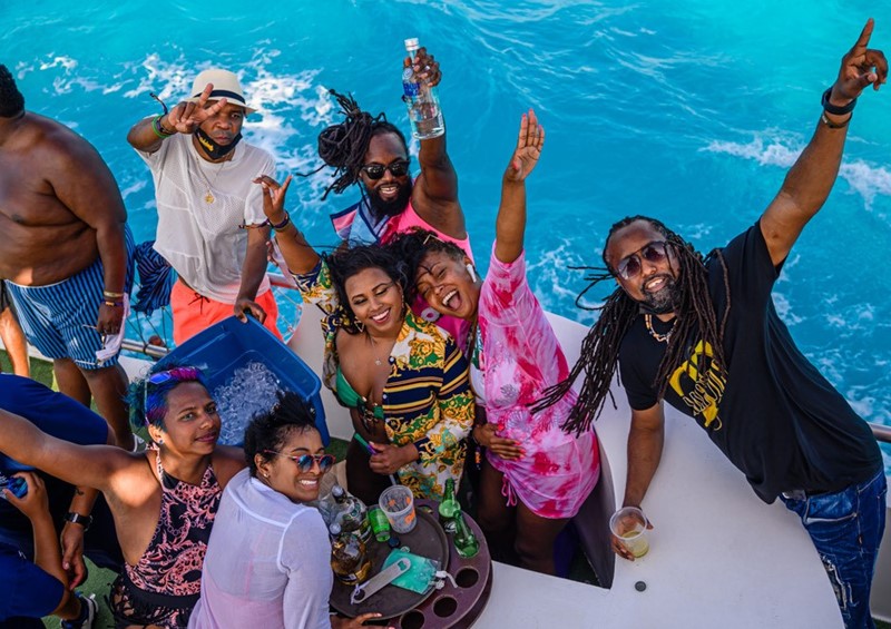 Carnival in Punta Cana revellers on a boat