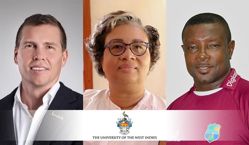 (From left) Adam Stewart, Dr. Joy St. John, and Sir Richard Richardson are among the 2022 honorary graduands.  