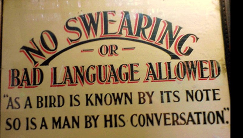 swearing   