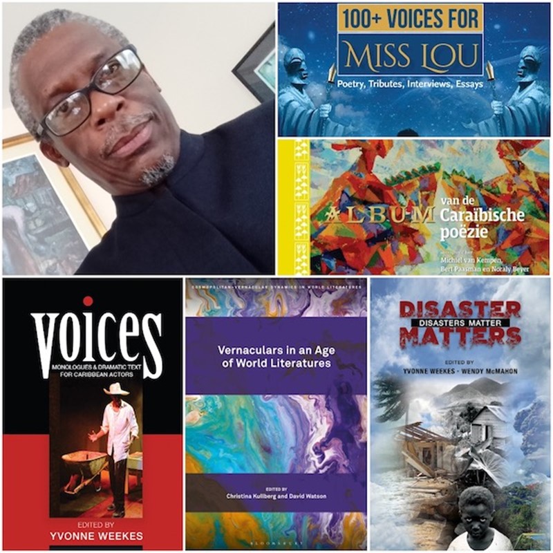 Caribbean writer Lasana Sekou published books collage