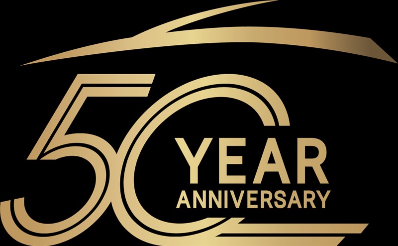 Autoshow is back 50 year logo