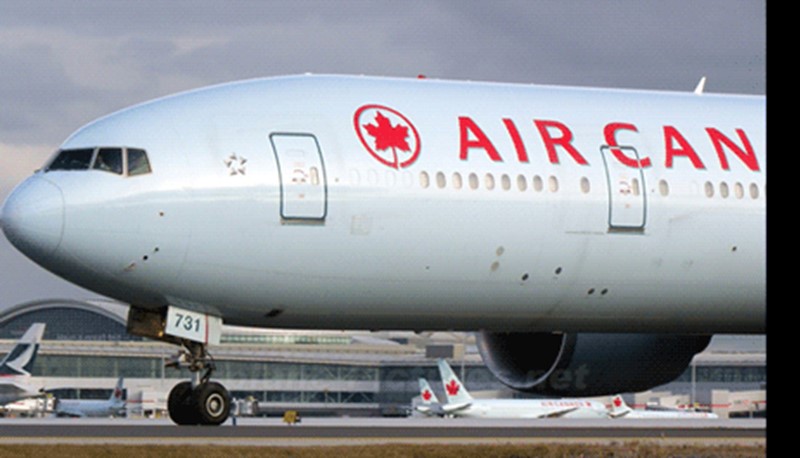 Air Canada aircraft on tarmac